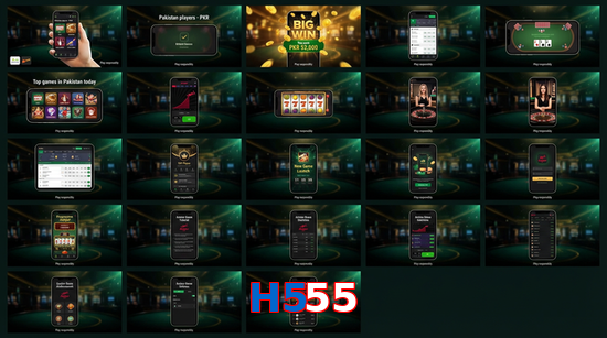 Main screen of H555 bet page for PK players
